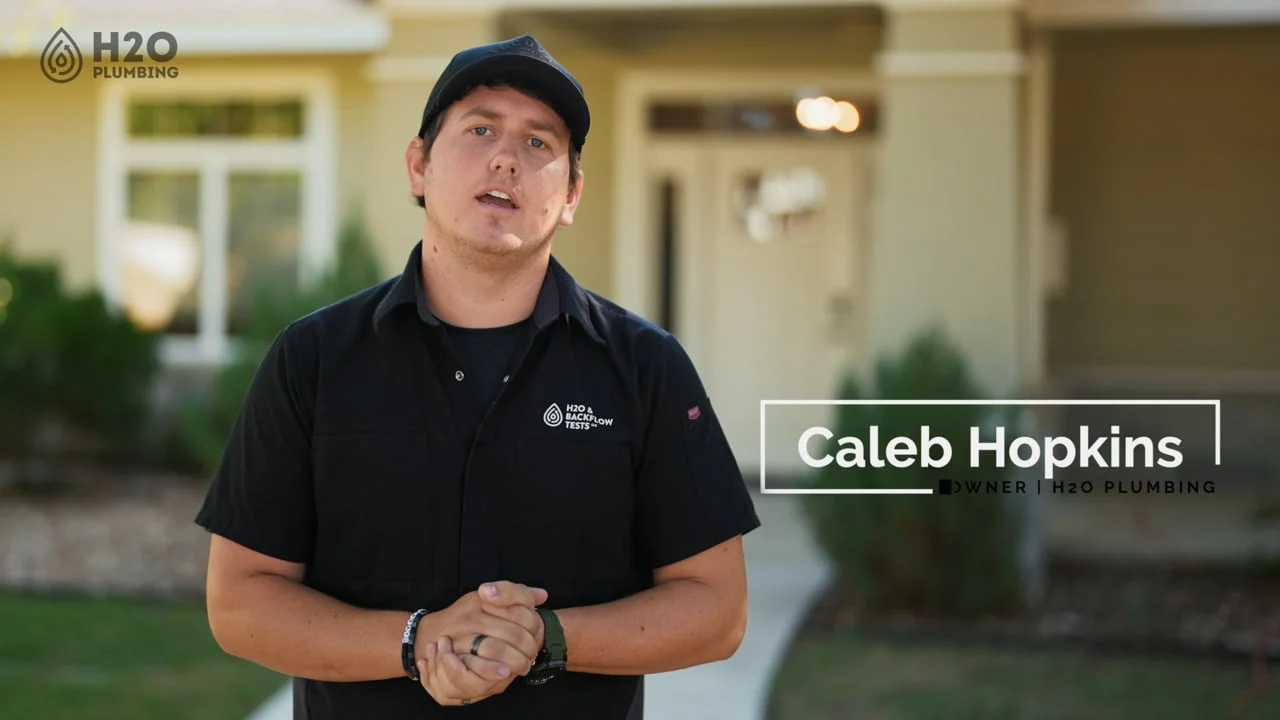 Caleb Hopkins introducing new-construction plumbing for H2O Plumbing Authority